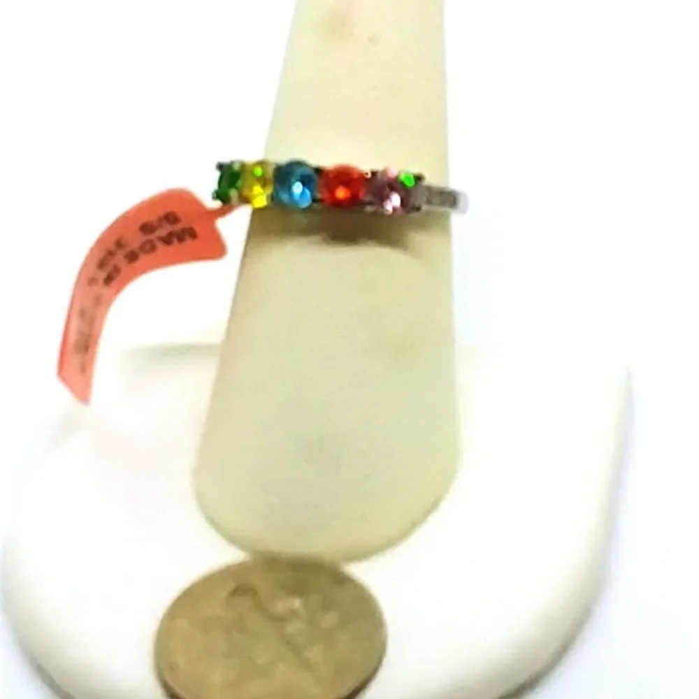 Simulated Multi Color Diamond White Austrian Crystal